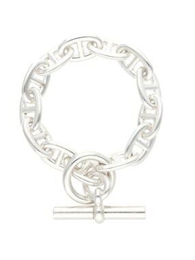 Hermes Chaine D'ancre TGM Silver Bracelet